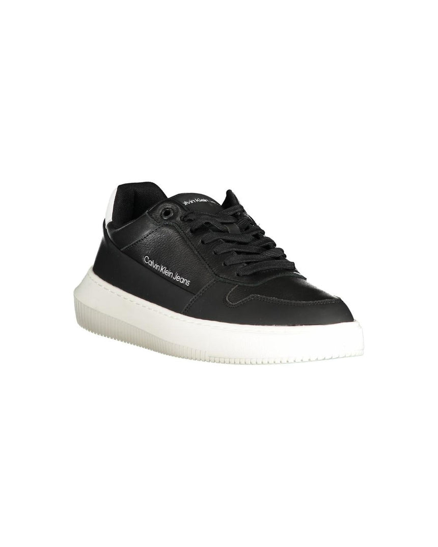 Calvin Klein Men's Black Polyester Sneaker - 40 EU