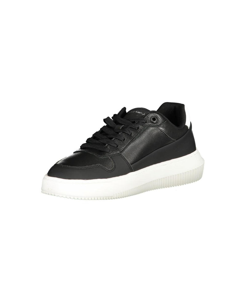 Calvin Klein Men's Black Polyester Sneaker - 40 EU