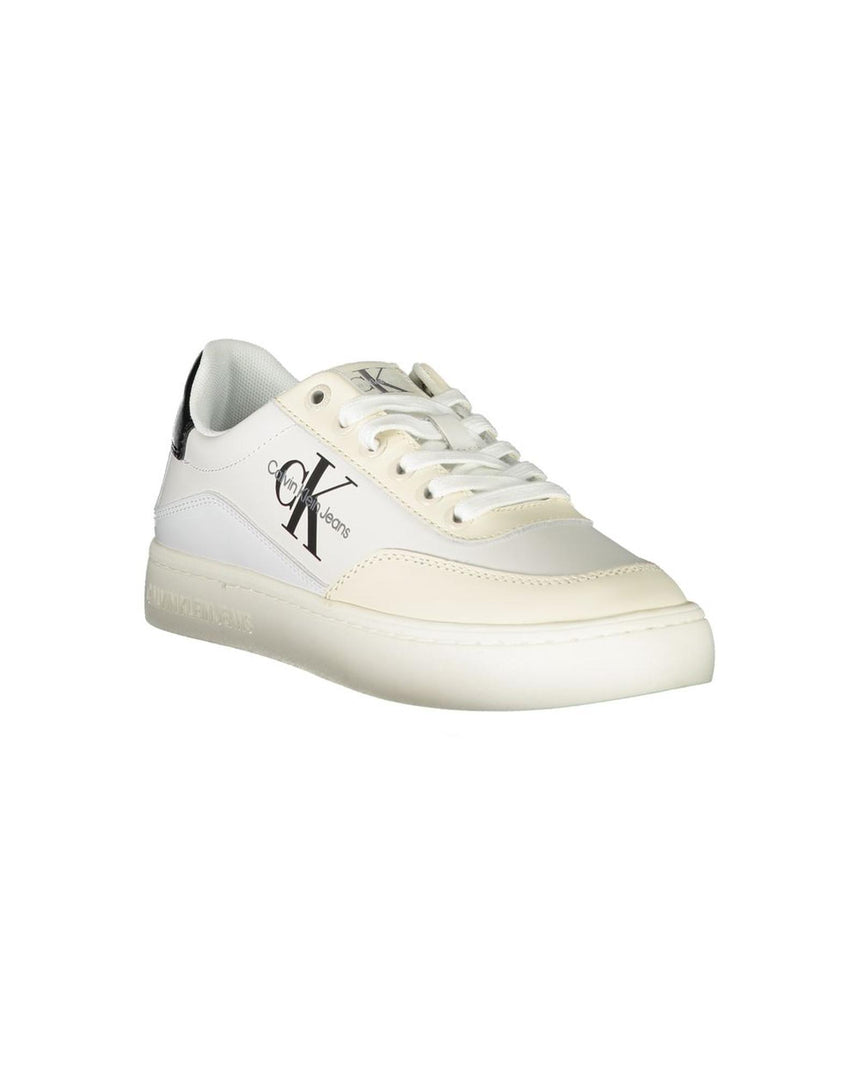 Calvin Klein Women's White Polyester Sneaker - 36 EU