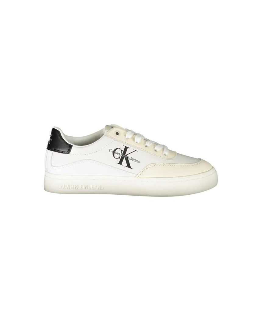 Calvin Klein Women's White Polyester Sneaker - 38 EU