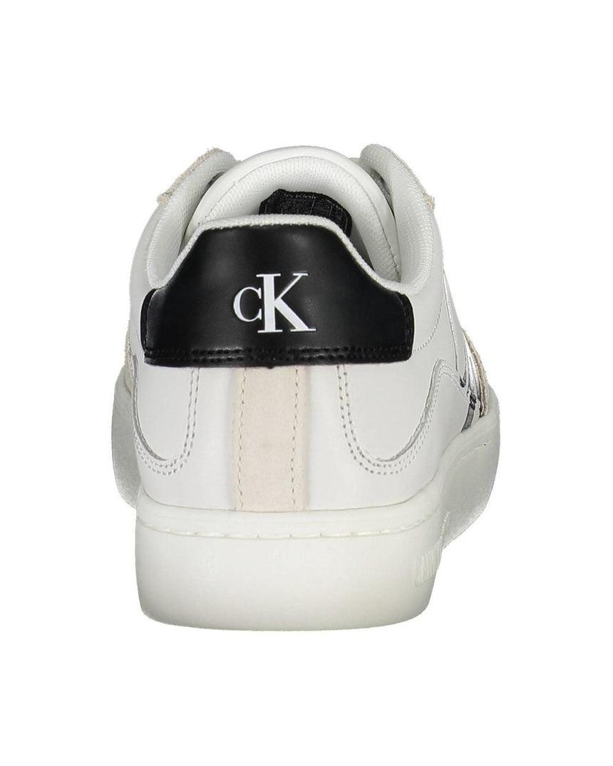 Calvin Klein Women's White Polyester Sneaker - 38 EU