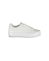 Calvin Klein Women's White Polyester Sneaker - 38 EU