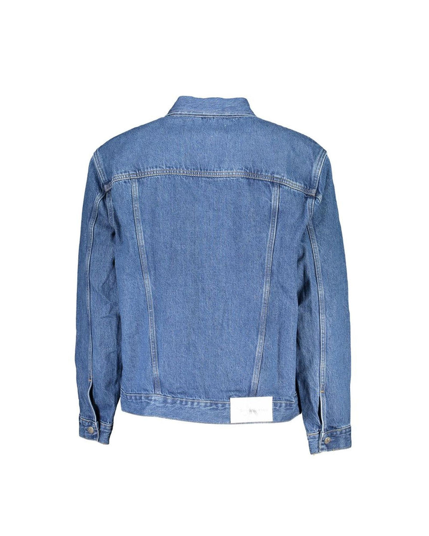 Calvin Klein Men's Blue Cotton Jacket - M