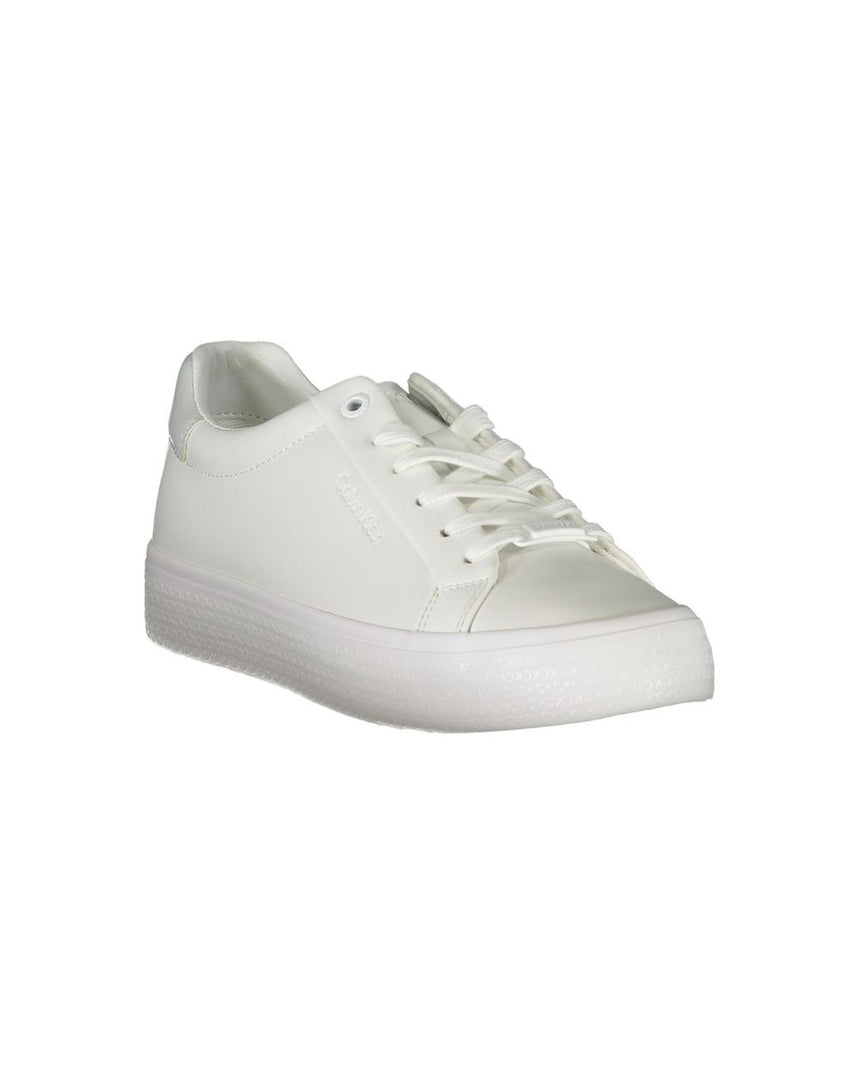 Calvin Klein Women's White Polyester Sneaker - 36 EU