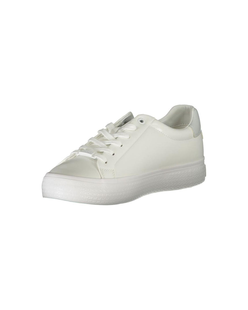 Calvin Klein Women's White Polyester Sneaker - 36 EU