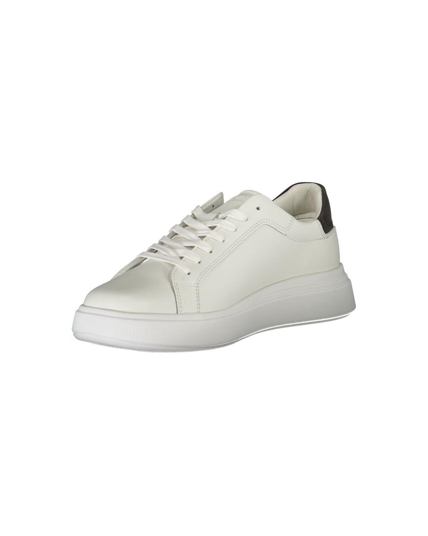 Calvin Klein Men's White Polyester Sneaker - 45 EU