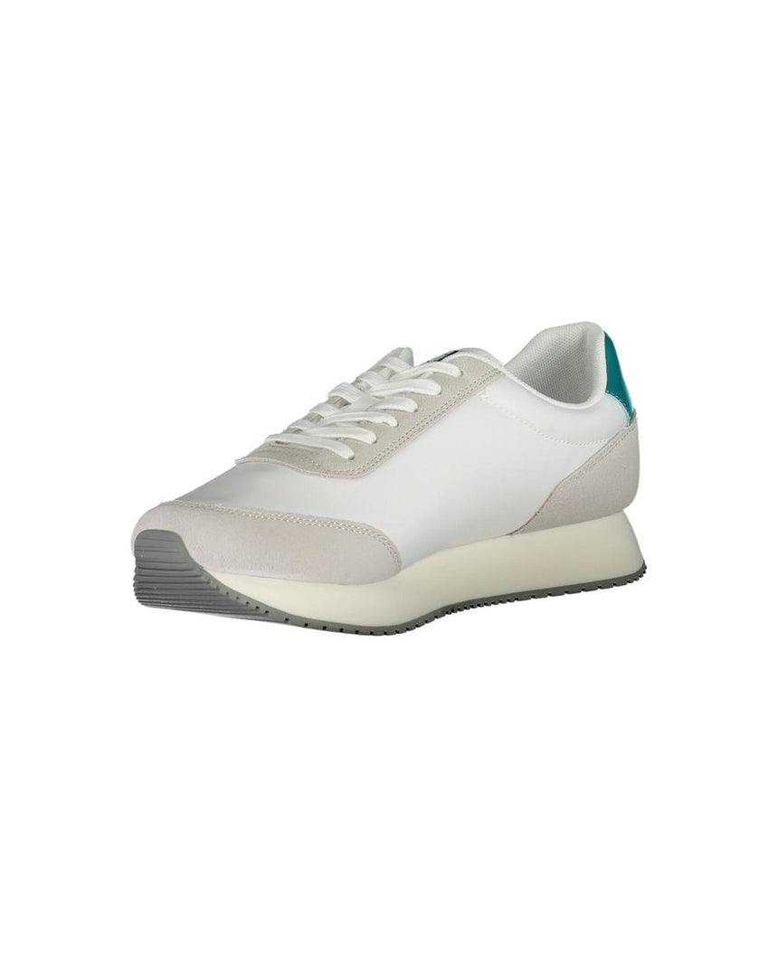 Calvin Klein Men's White Polyester Sneaker - 41 EU