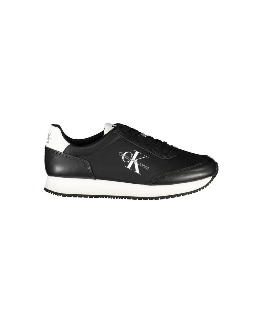 Calvin Klein Women's Black Polyester Sneaker - 37 EU