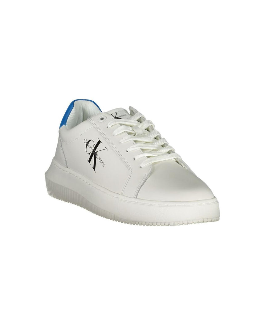 Calvin Klein Men's White Polyester Sneaker - 42 EU