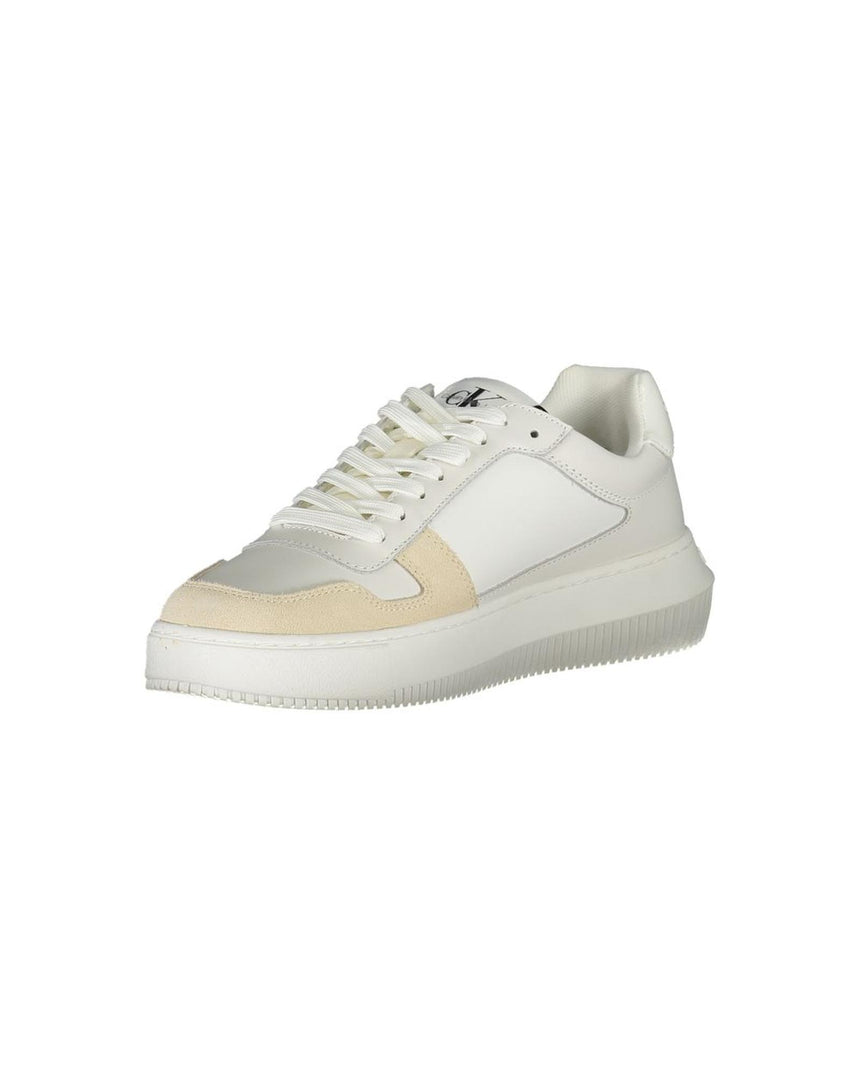 Calvin Klein Women's White Polyester Sneaker - 39 EU