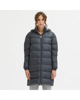 Dark Grey Hooded Jacket with 2-Pocket Design and Zip Closure L Women