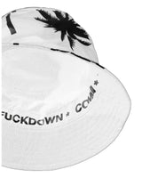 Comme des Fuckdown Fisherman Hat with Palm Print and Embroidered Logo One Size Women