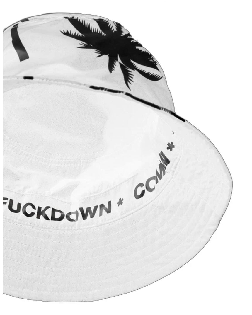 Comme des Fuckdown Fisherman Hat with Palm Print and Embroidered Logo One Size Women