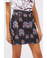 Button Closure Oriental Fantasy Skirt with Pockets W42 US Women