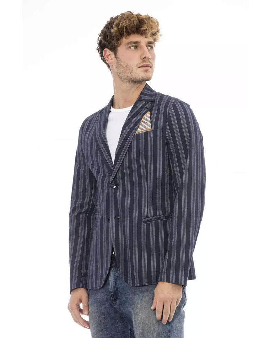 Classic Button-Front Jacket with Front Pockets 50 IT Men