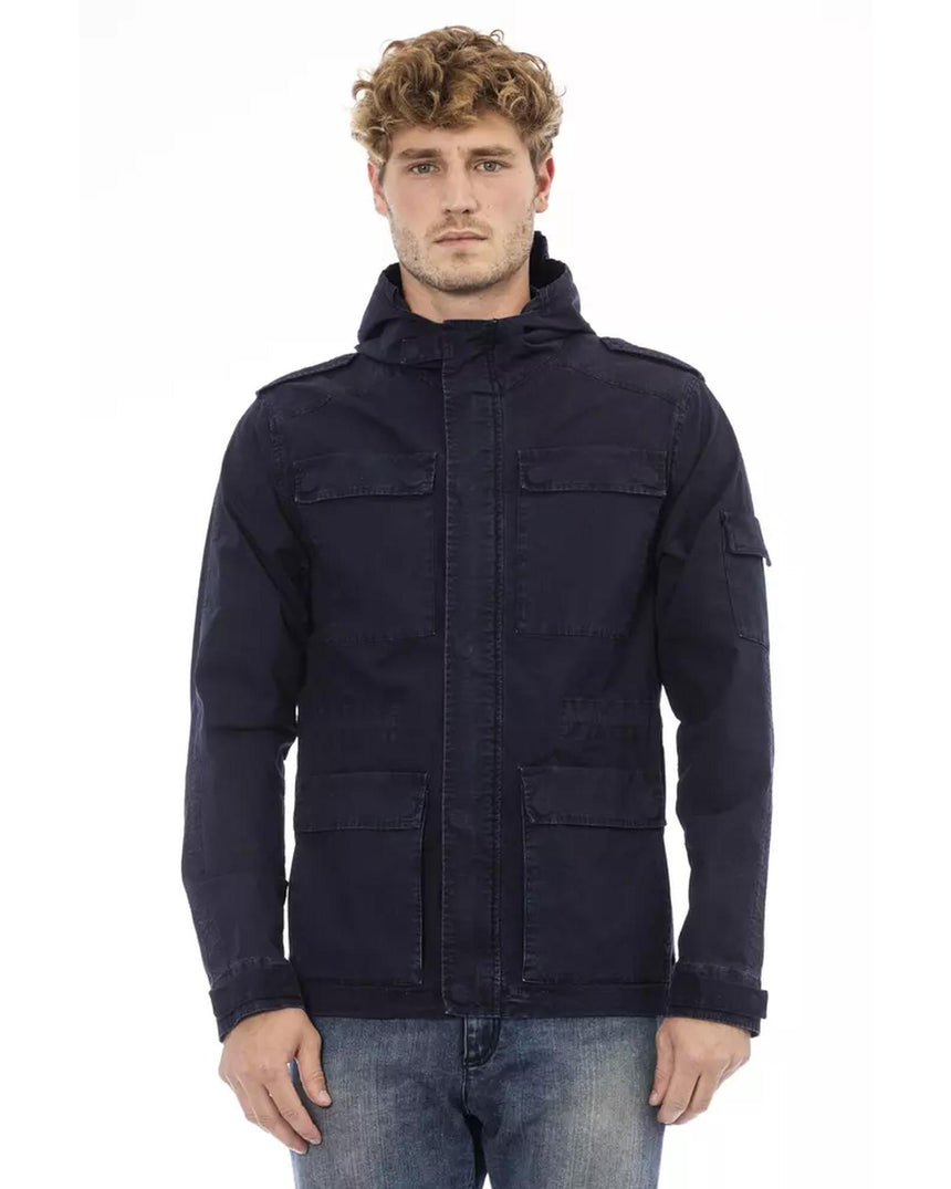 Convertible Hooded Jacket with Zip Closure and Front Pockets 48 IT Men