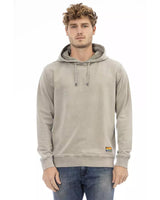 Hooded Sweatshirt with Long Sleeves and Ribbed Hem L Men