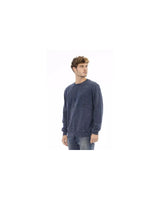 Fleece Sweater with Crew Neck and Front Pocket XL Men