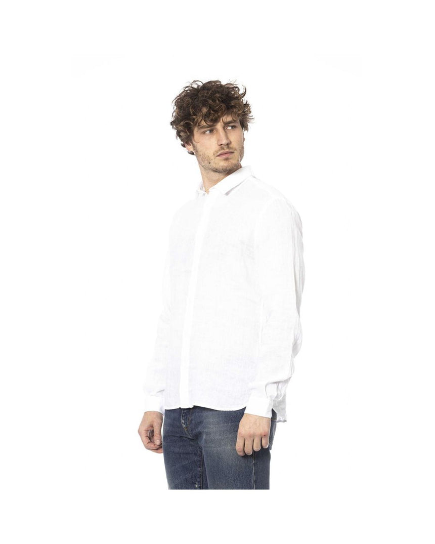 Distretto12 Men's White Linen Shirt - L