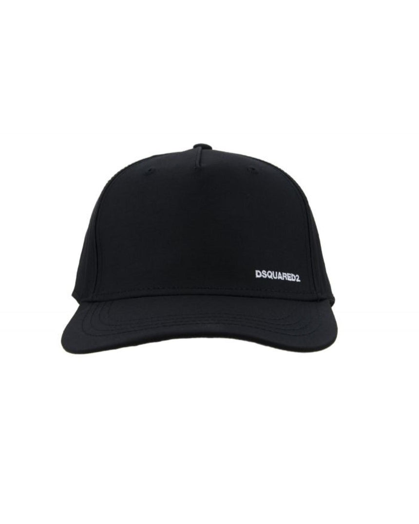 Black Cap with Embroidered Logo by Dsquared2 One Size Men