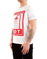 Cotton jersey crewneck T-shirt with contrasting Hot print XL Men