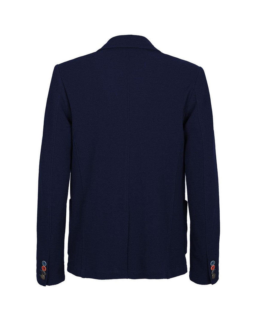 Fred Mello Men's Blue Cotton Blazer - L