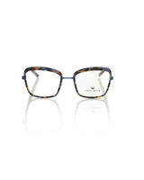 Blue Havana Pattern Square Eyeglasses One Size Women