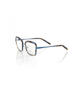 Blue Havana Pattern Square Eyeglasses One Size Women