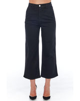 High Waist Cropped Trousers with Multipockets 40 IT Women