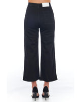 High Waist Cropped Trousers with Multipockets 40 IT Women