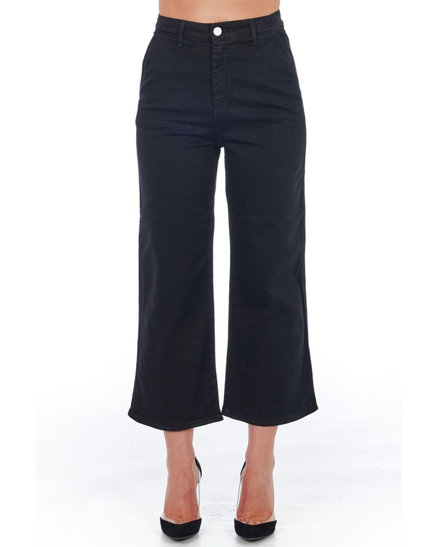 High Waist Cropped Trousers with Multipockets 40 IT Women