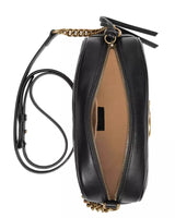 GG Marmont Quilted Leather Shoulder Bag with Chain Strap and Top Zipper Closure One Size Women