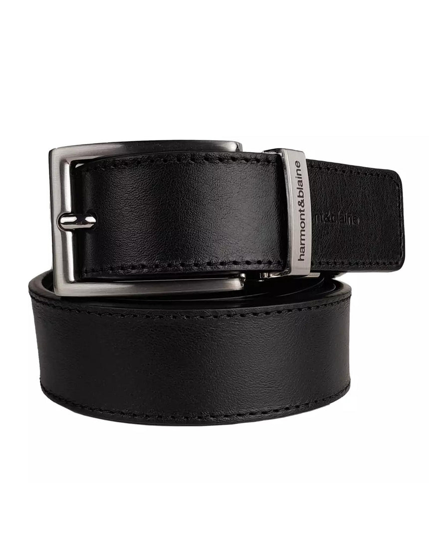 Reversible Black Calfskin Belt