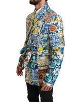 Dolce & Gabbana Robe Jacket with Majolica Pattern 48 IT Men