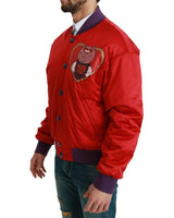 Dolce & Gabbana Bomber Jacket with Multicolor Motive 46 IT Men