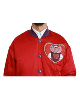 Dolce & Gabbana Bomber Jacket with Multicolor Motive 46 IT Men