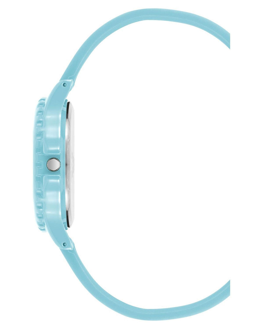 Blue Analog Fashion Watch with Rhine Stone Facing and Pin Buckle Closure One Size Women