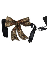 Gold Embellished Bowtie by Dolce & Gabbana One Size Women