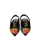 Dolce & Gabbana Slingbacks Flats with Multicolor Floral Print 36 EU Women