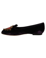 Dolce & Gabbana Jacquard Loafers Flats with DG Heart Appliques 36 EU Women