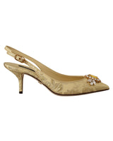 Crystal-embellished Slingback Heels by Dolce & Gabbana 36 EU Women