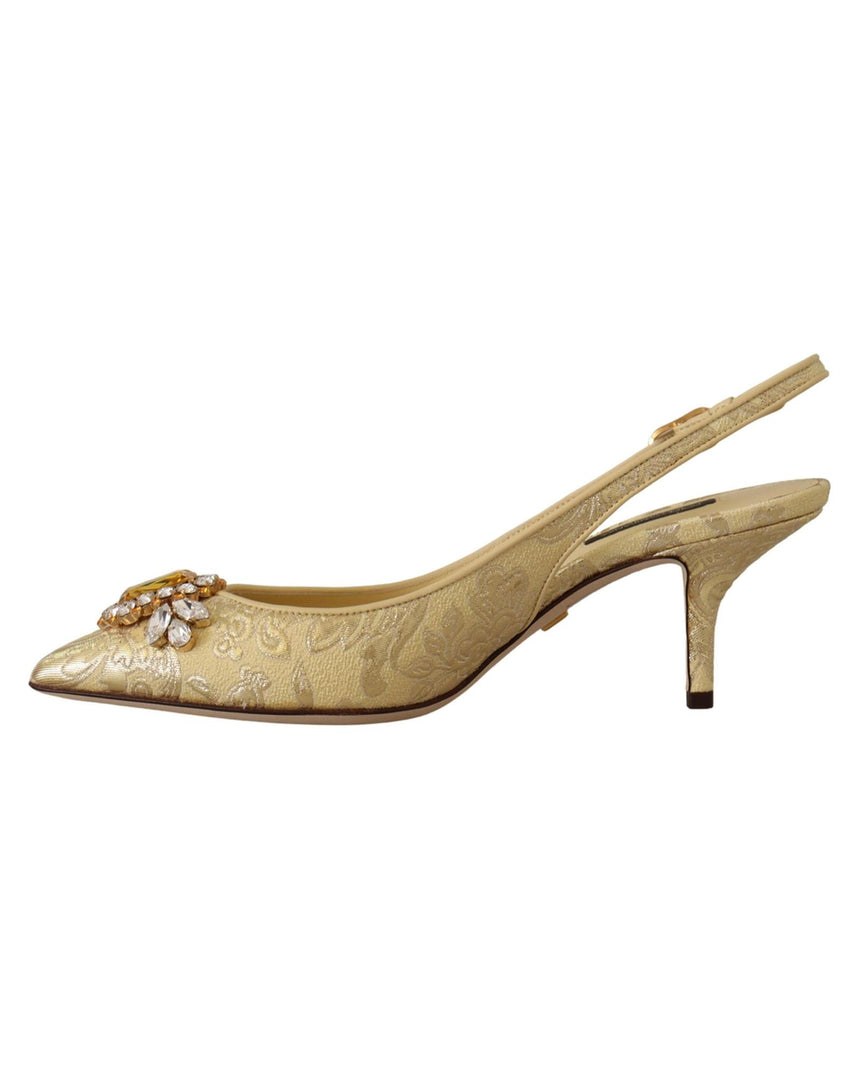 Crystal-embellished Slingback Heels by Dolce & Gabbana 36 EU Women