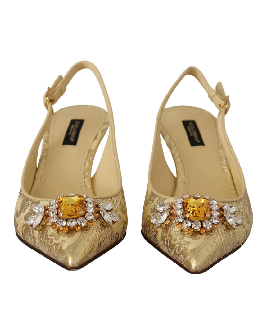 Crystal-embellished Slingback Heels by Dolce & Gabbana 36 EU Women