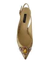 Crystal-embellished Slingback Heels by Dolce & Gabbana 36.5 EU Women