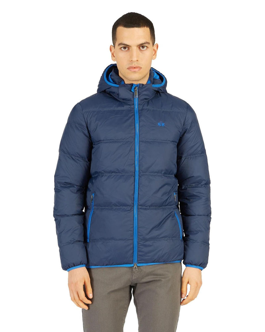 La Martina Padded Jacket with Front Zip Closure L Men