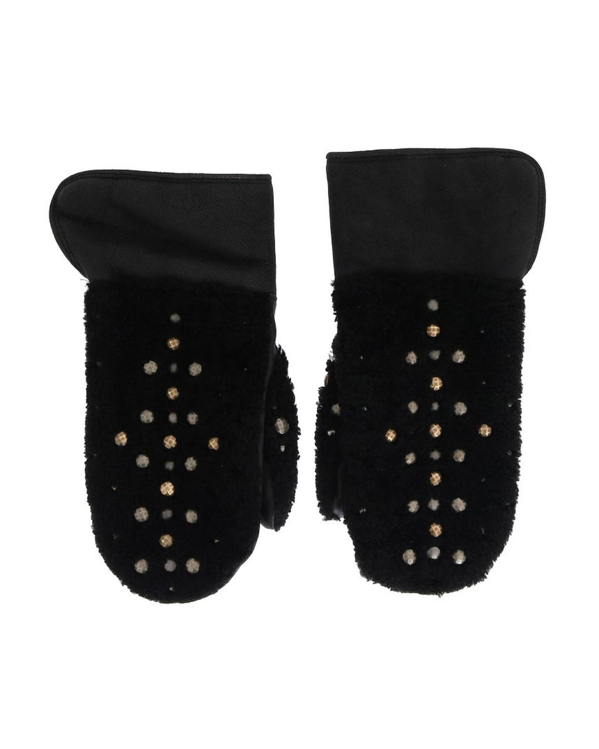 Dolce & Gabbana Casual Wrist Leather Gloves with Studded Detailing 9 Men