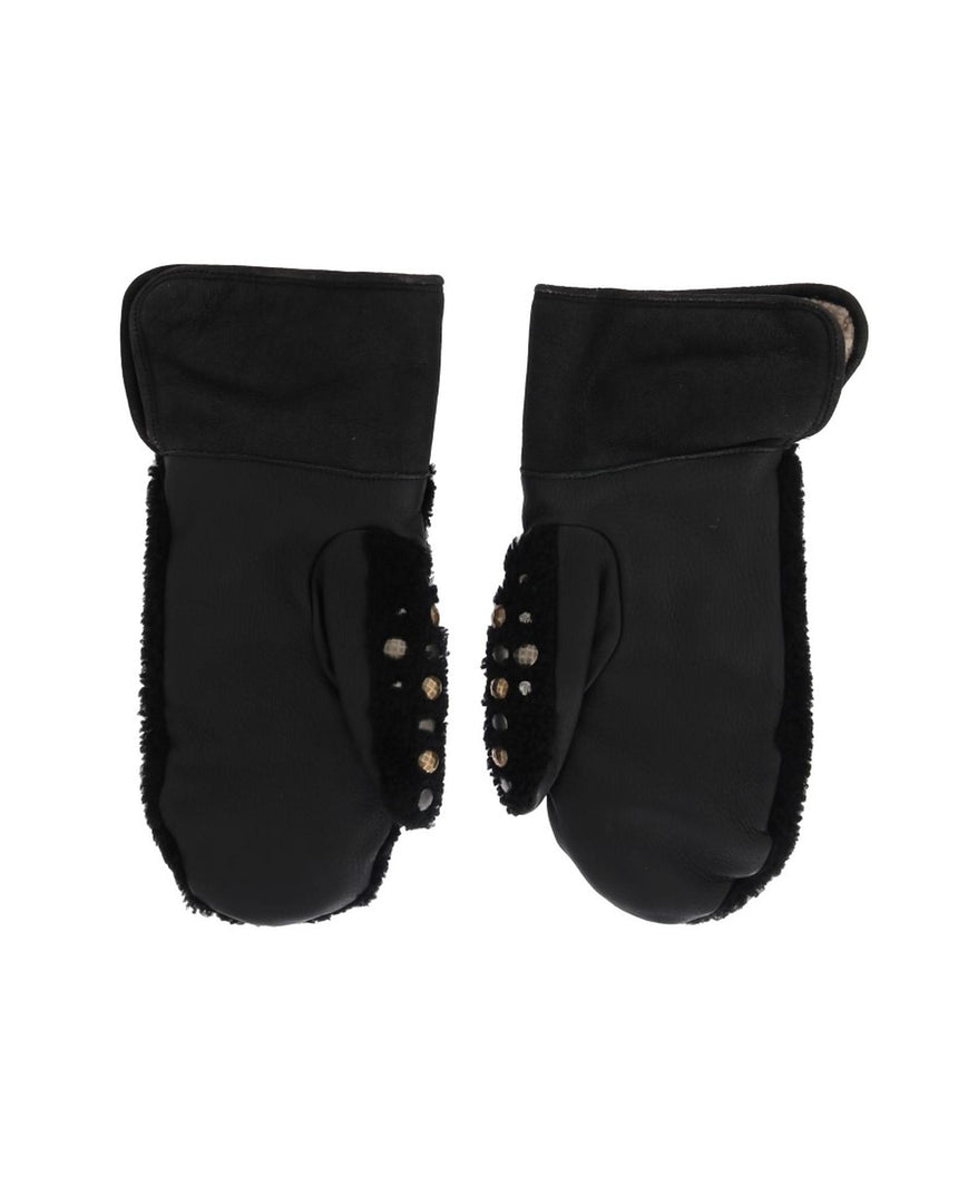 Dolce & Gabbana Casual Wrist Leather Gloves with Studded Detailing 9 Men