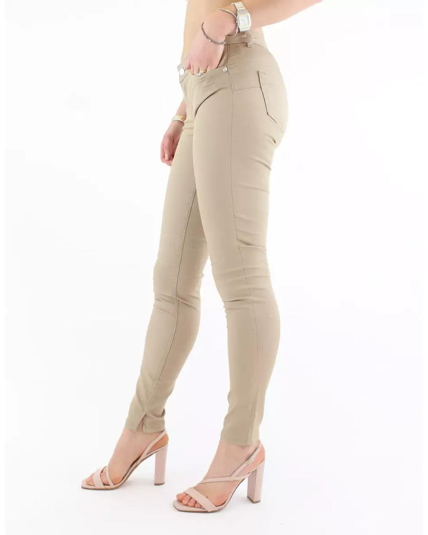 High Waist Stretch Cotton Denim Trousers W26 US Women