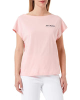 Love Moschino logo cotton t-shirt with embroidered hearts application 44 IT Women