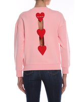 Logo-Embellished Cotton Sweatshirt with Heart Applique 42 IT Women